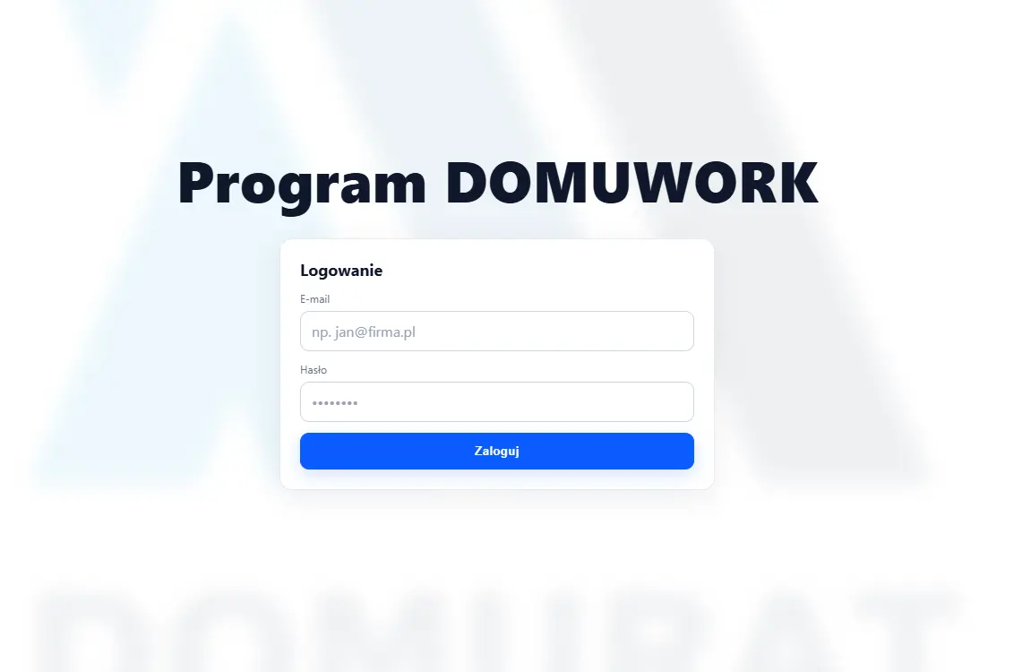 Panel administracyjny Domurat