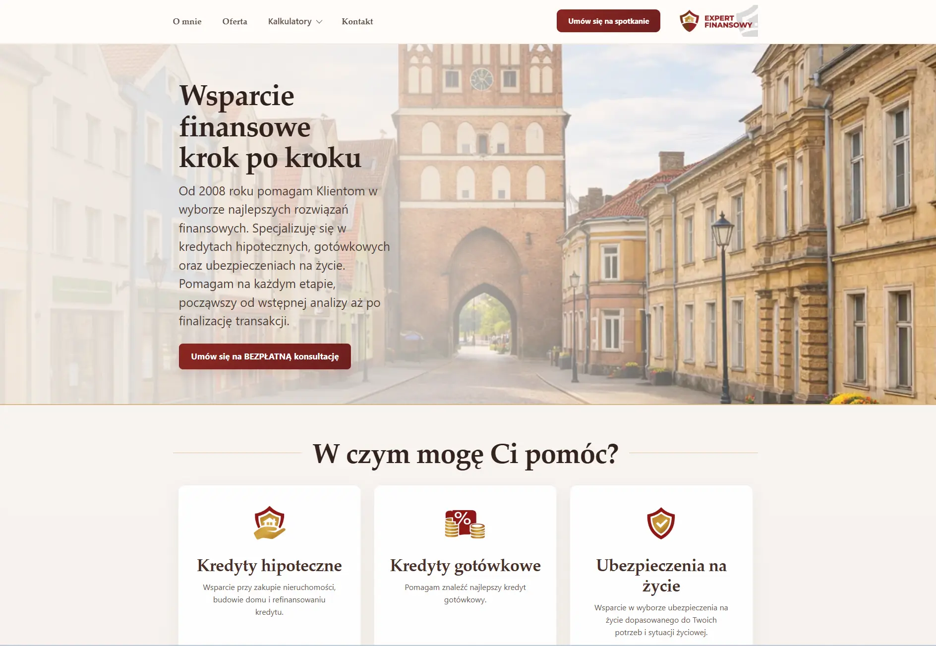 Strona internetowa Expert Finansowy Monika Terefeńko